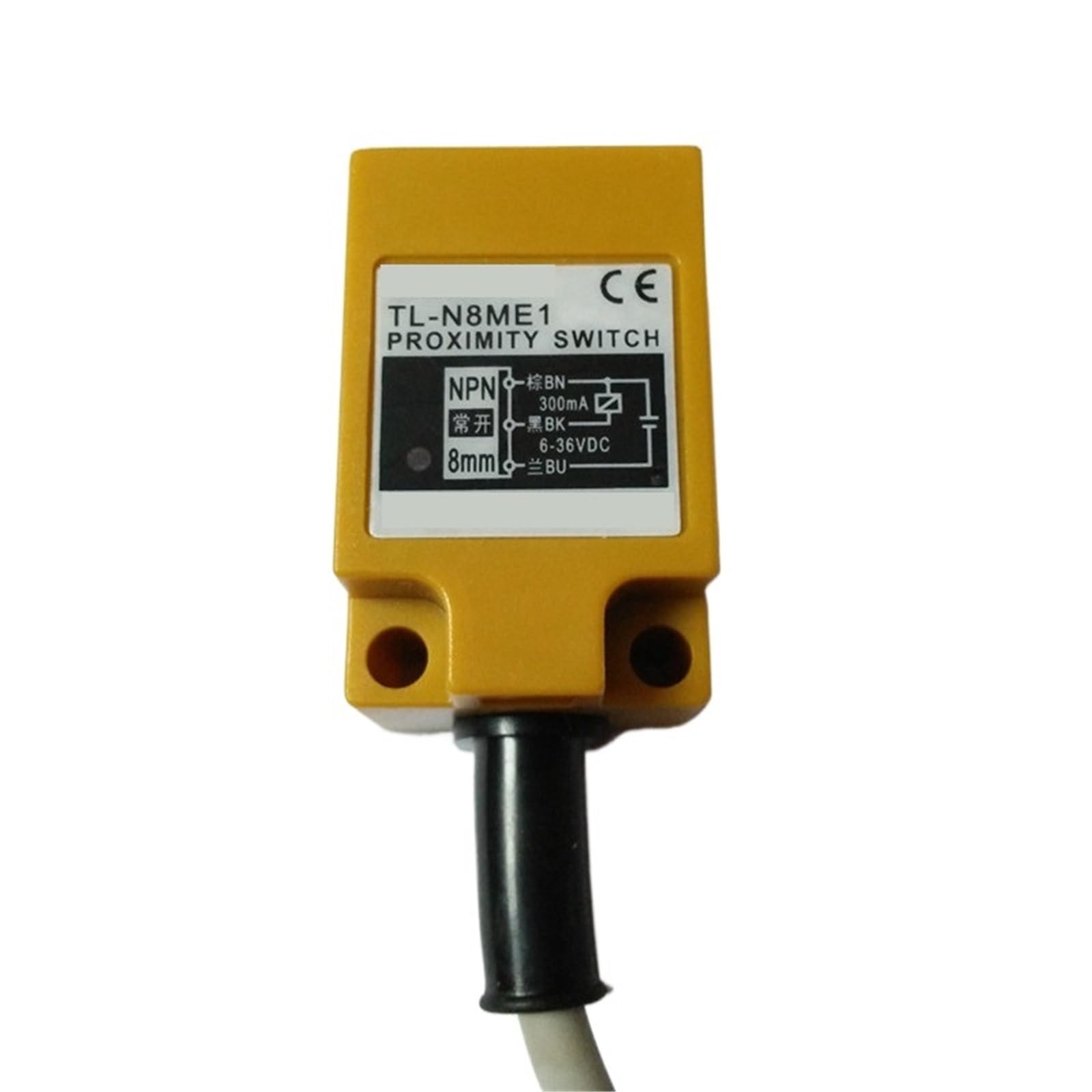 1pcs TL-N8ME1 Rectangle 8mm Detect Inductive Sensor NPN Proximity Switch 6-36V