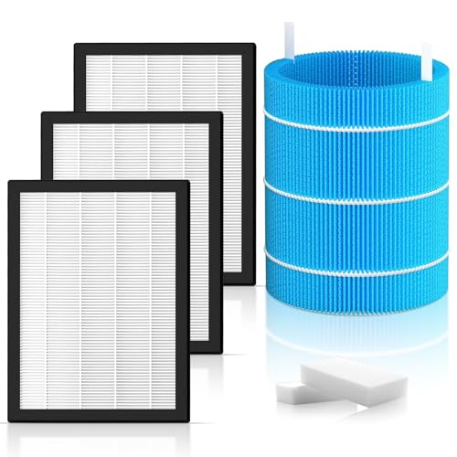 Image of DH3i Replacement Particle Filter & Wick Filter Compatible with Blueair 2-in-1 Purify + Humidify Air Purifier and Humidifier, True HEPA Filter High-Efficiency Activated Carbon Filter for Baby Bedroom