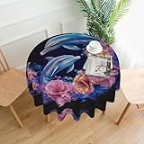 Design élégant : le beau motif de la nappe ajoute une touche décorative élégante à votre salle à manger. Il peut instantanément rehausser le style d'une table ronde, alliant praticité et esthétique.