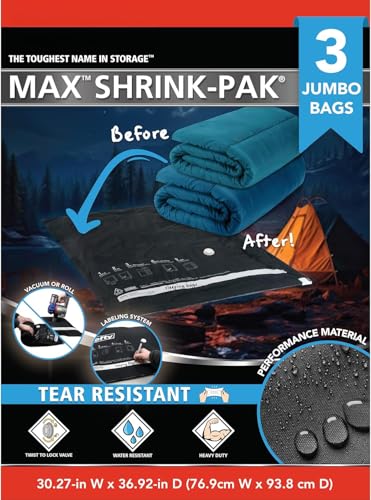 Shrink-Pak Vacuum Seal Storage Bags for Clothing, Travel, Bedding | Tear & Water Resistant...