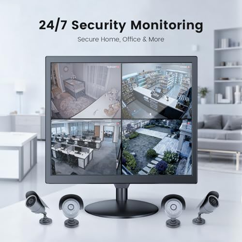 Image of Eyoyo 17-Inch Security Camera Monitor, 1280x1024 5:4 Display