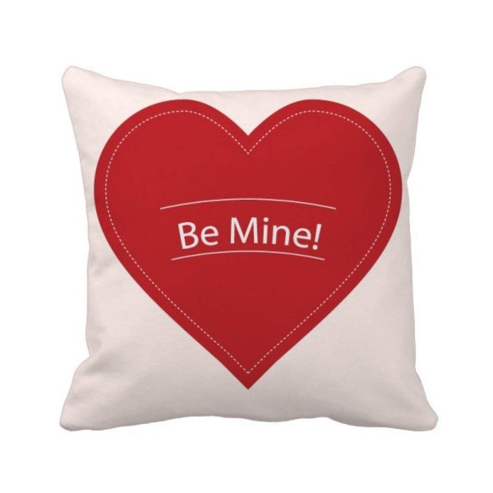 Housse de coussin Valentin Be Mine blanc pour relooker un canapé usé sans changer de meuble
