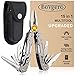 Bovgero Self Locking Multitool Plier, 15 in 1 Handmade Multi Tool Plier with Nylon Sheath, Spring Inside Multi-tool, Birthday Christmas Father's Day Gift for Men Women Him Her Husband Boyfriend