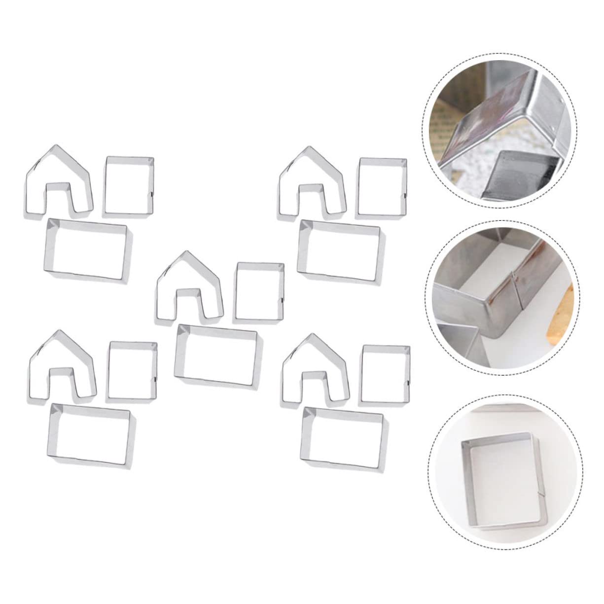 5juegos Molde para Pastel Mini Casa de Jengibre de Molde para Galletas Navideñas para Decoración de Fiesta de Navidad y Horneado DIY