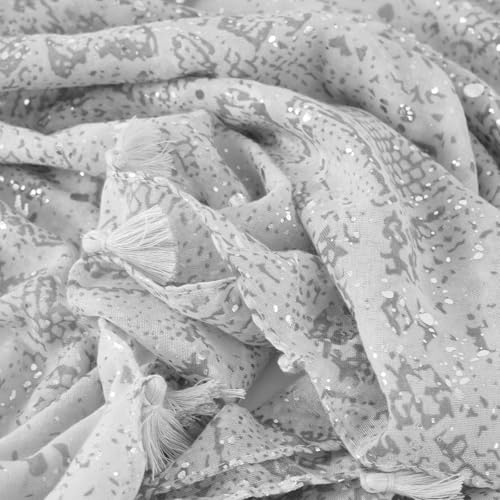 Image of GERINLY Scarfs for Women Lightweight Cotton Feel Scarves Floral Birds Print
