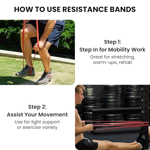 Image of Functional Fitness Pull Up Bands Resistance Bands | Exercise Bands for Working Out | Long Stretch Bands for Exercise, Training Bands, Resistance Bands for Stretching