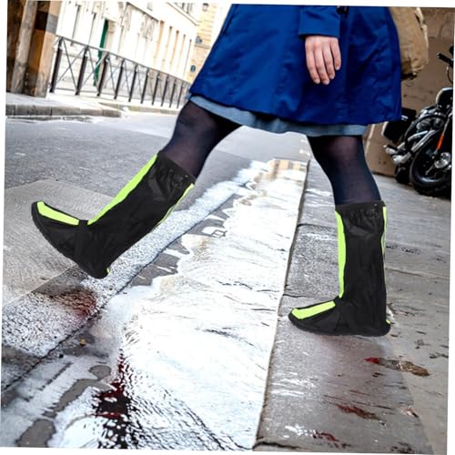 Protector de botas no resbaladizo Happyyami, 1 par, ligero, impermeable, para deportes al aire libre y ciclismo, diseño resistente y duradero, color negro miniatura 3
