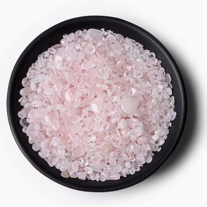 3-5mm Natural Chip Quarzi Rosa Ghiaia Grezza for la Decorazione di acquari for acquari Decorazioni for la casa di acquari Raccolta domiciliare (Color : Rose Quartz, Size : 50g)