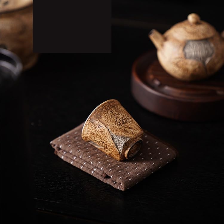 Tea Cup Retro Teacup Personal Drinking Host Single Gilded Silver Kung Fu Set Soaking Container