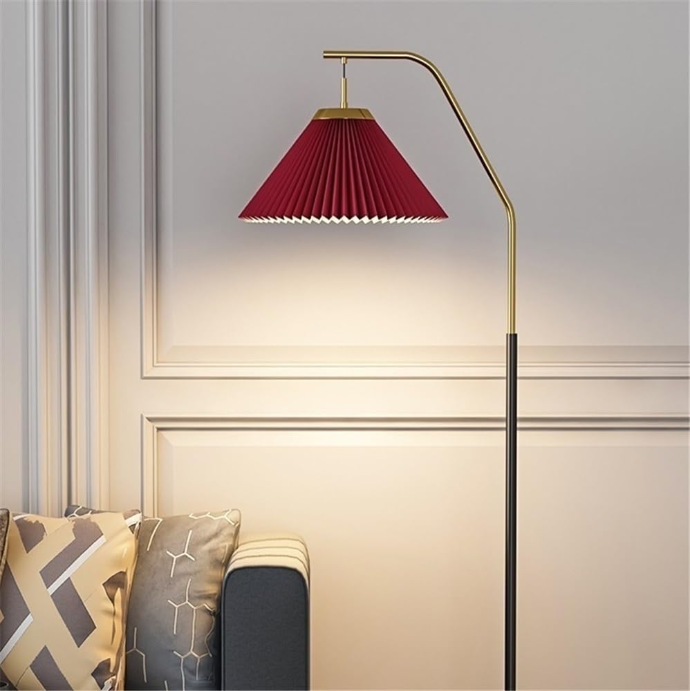 Lampy stojące Lampa stołowa pionowa do salonu, lampa podłogowa do sypialni, podstawa z żelaza, światło zmieniające kolor w trzech kolorach, abażur biały