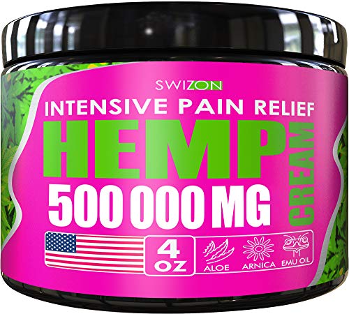 Extra Strong Hemp Cream for Pain Relief - 500,000 - Best Natural Pain