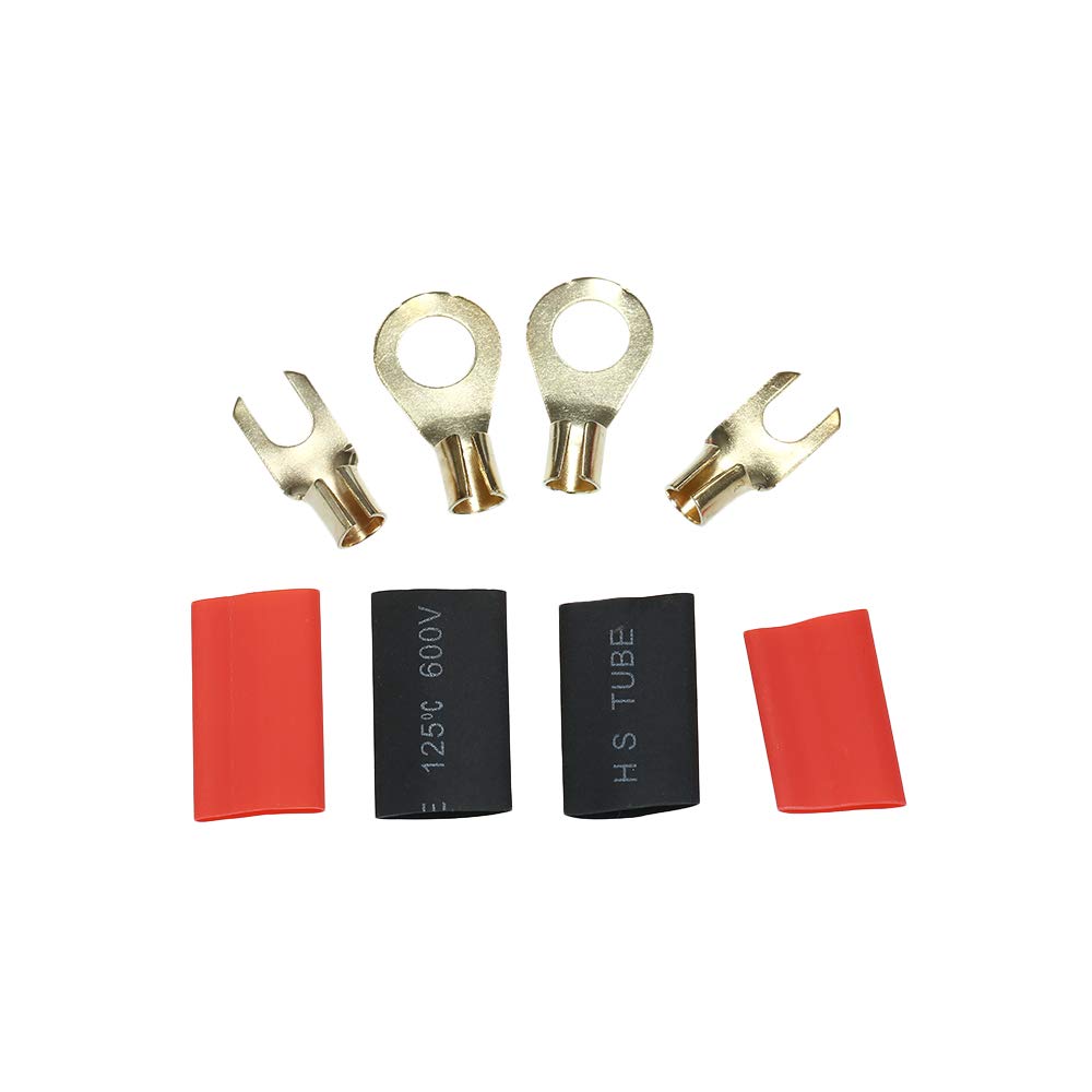 Ejoyous Kit d'installation d'amplificateur de Caisson de Basses Audio de Voiture 1200 W, Câble CCA Haute Puissance, Câblage Audio Complet de Voiture et Porte-fusible pour des Performances Maximales