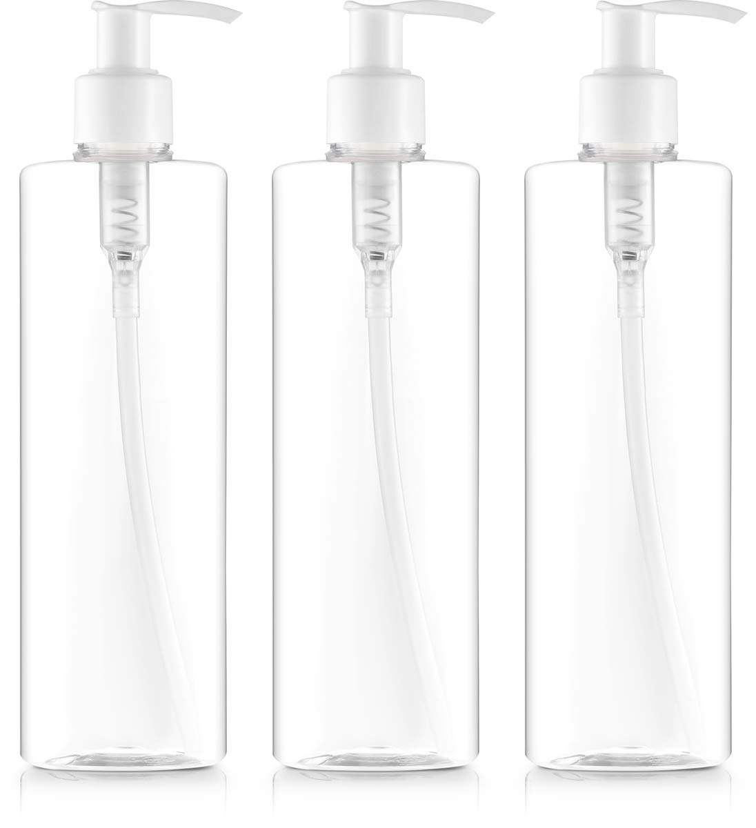 Bar5F Empty Lotion Bottle 16 Oz. With White Pump, Great For - Creams, Body Wash, Hand Soap, Self-Tanners, Bronzers And Massage Lotion (Pack Of 3)