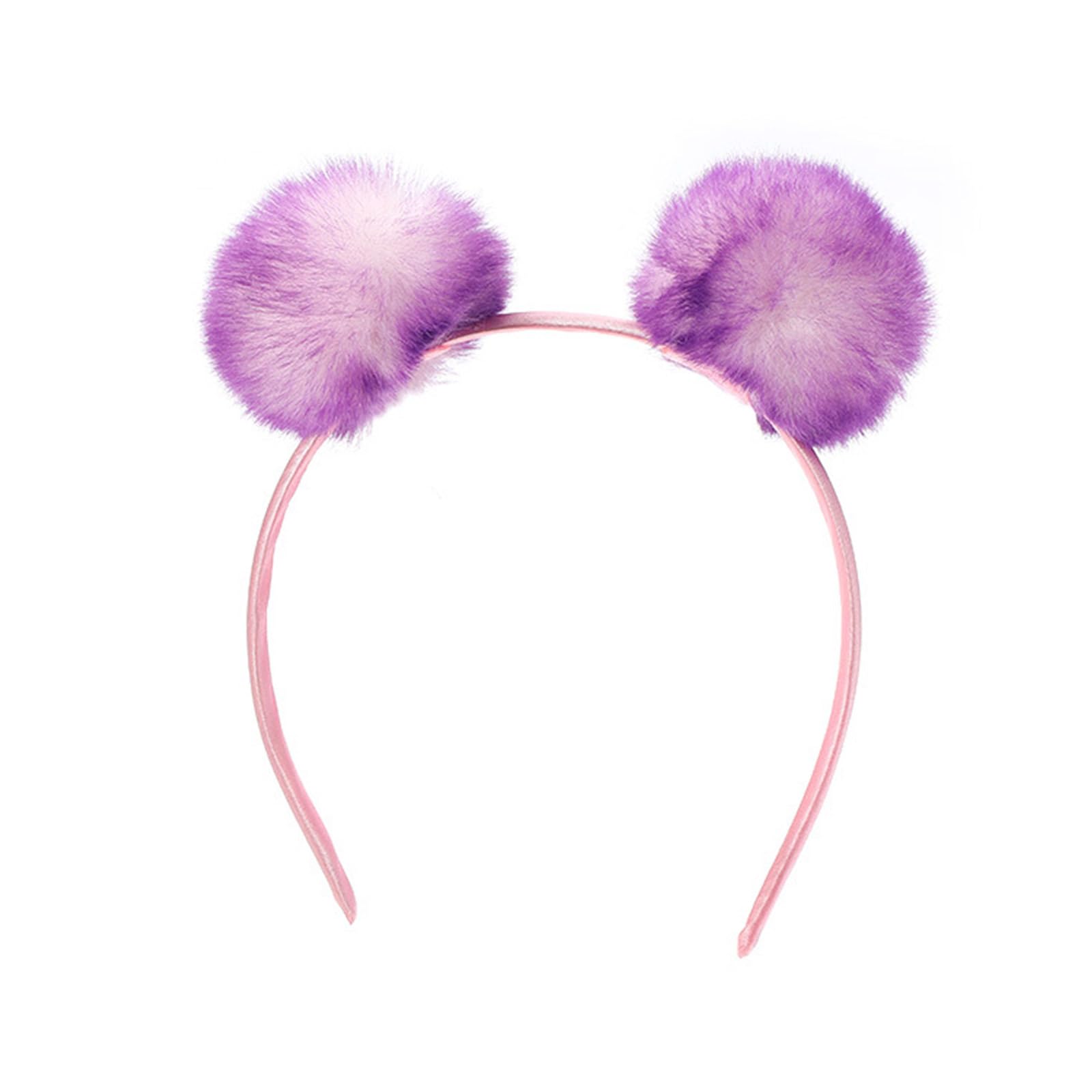 Maxtonser Plush Balls Headband Party Accessories Hairhoop Birthday Party Props Headpiece Women Girl Makeup Headdress Accessories