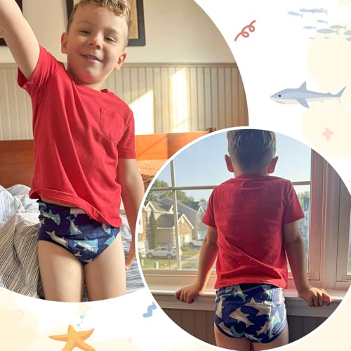 Image of MooMoo Baby Absorbent Potty Training Underwear Cotton Pee Pants for Boys 2T | Breathable,Washable and Reusable, Daytime Potty Training