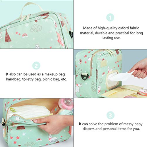 Toyvian Bolsa de Fraldas para BebÃª de Viagem Bolsa de Fralda de Tecido Oxford de Grande Capacidade