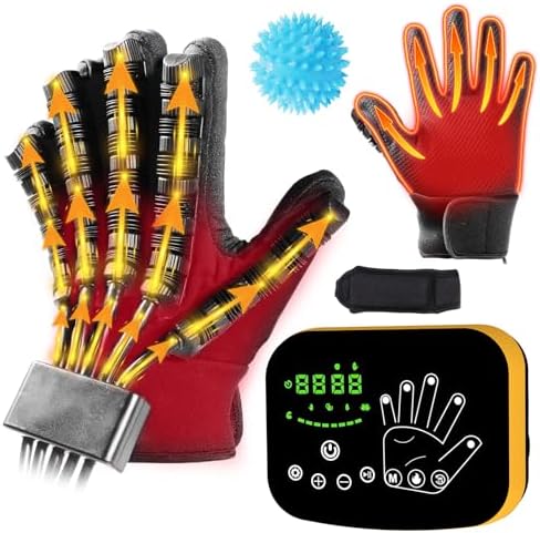 MZU Heating Rehabilitation Robot Gloves, Finger Rehabilitation, Rehabilitation Robot Glove, Finger Rehabilitation Training, Rehab Glove for Stroke and Cerebral Palsy, Robot Heating Gloves.