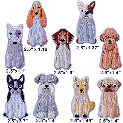 Cute Dog Patches Iron On For Kids, Puppy Embroidery Patch, Dog Iron On Patches For Kids Clothing Jackets Bags Shoes Jeans (9 Pieces) #TOP2