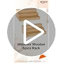 Image of Multipurpose Wooden Countertop Spice Rack Kitchen Organizer 3-Tier Kitchen Storage Jars Holder & Kithen Decor Item Standing Shelf Pot Stand Book Shelf Pack Of 1