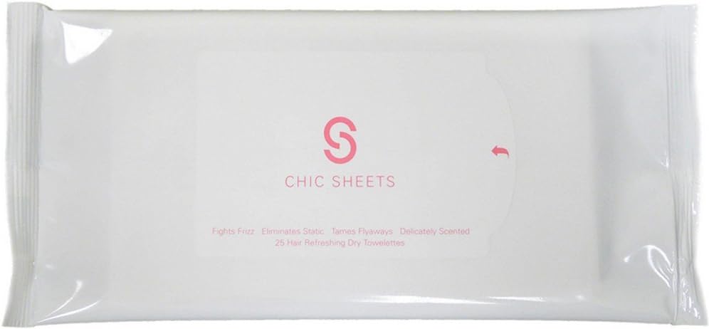 Chic Sheets Hair Refreshing Dry Towelettes, 25 Count