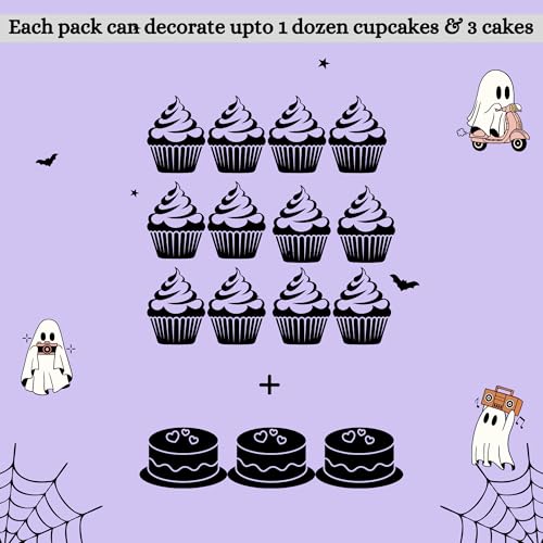 Image of Confect Halloween Pearl Sprinkles Mix - Lime Green, Midnight Purple, White & Ghostly Black - Edible Sprinkles for Cake, Cupcake & Cookie Decoration - Horror Happy Hour Theme- 4.2 Oz