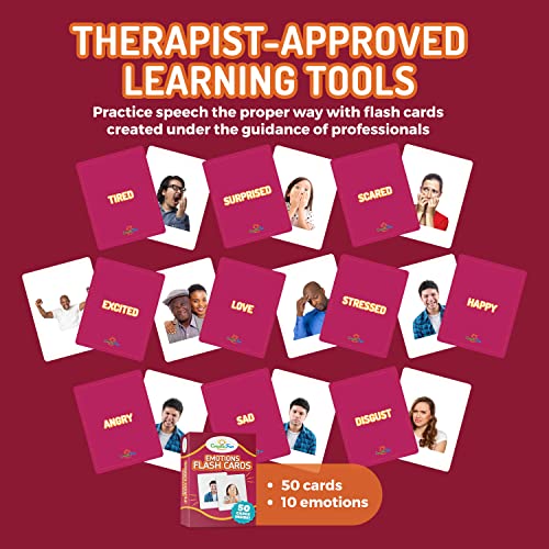 Emotions Flash Cards Volume 1-50 Feeling Photo Cards For Kids And Adults - For Speech Therapy, Aba Therapy Materials, Occupational Therapy, Esl Teaching Materials, Autism Learning Materials And More #TOP2