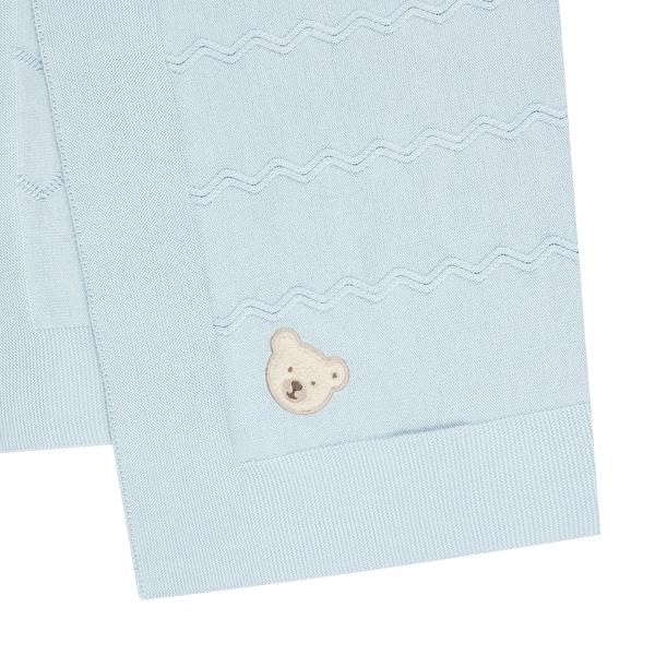 Steiff Strick Decke Heather, Baby-Decke, Kuscheldecke für Babys, Baby Bettdecke, Decke ideal für das Babybett, weich flauschig und kuschelig, waschmaschinenfest