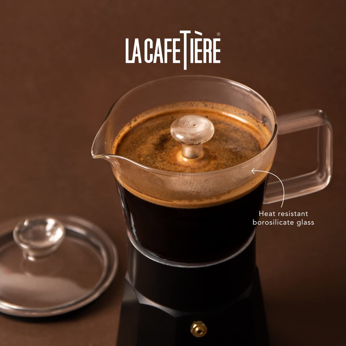 La Cafetière Verona Macchina per Caffè Espresso in Vetro, 6 Tazze, in Confezione Regalo