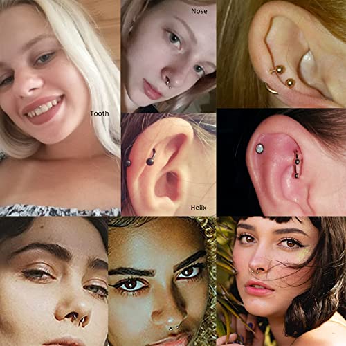 Bogku 5Pcs G23 Titanium Eyebrow Piercing Rings Internally Threaded Tragus Helix Daith Rook Snug Earrings Body Piercing Barbells (16 Gauge 6Mm, 5Pcs Eyebrow Rings) #TOP3