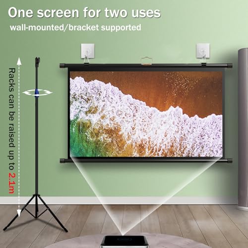 Pantalla de proyección portátil 72" 4:3 con trípode ajustable miniatura 2