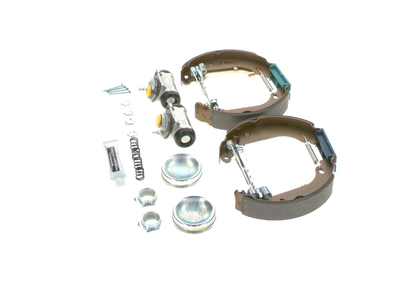 Bosch KS039 Kit Super Pro - Kit de freno trasero de tambor - 1 juego completo premontado, 2 cilindros de rueda, 4 zapatas de freno