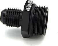 Vista 8 de 10AN Flare to 6AN ORB Macho O-ring Boss Bomba de combustible Rail Adaptador de riel de aluminio negro 2 unids