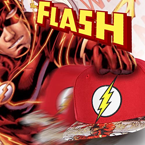 DC Comics Flash Hat Kids Embroidered Logo Photoreal Youth Snapback Cap4