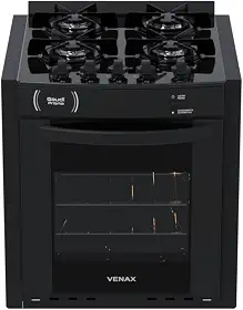 Fogao A Gas De Embutir Gaudi Prisma Vitreo Bl 4q Preto Gas Glp