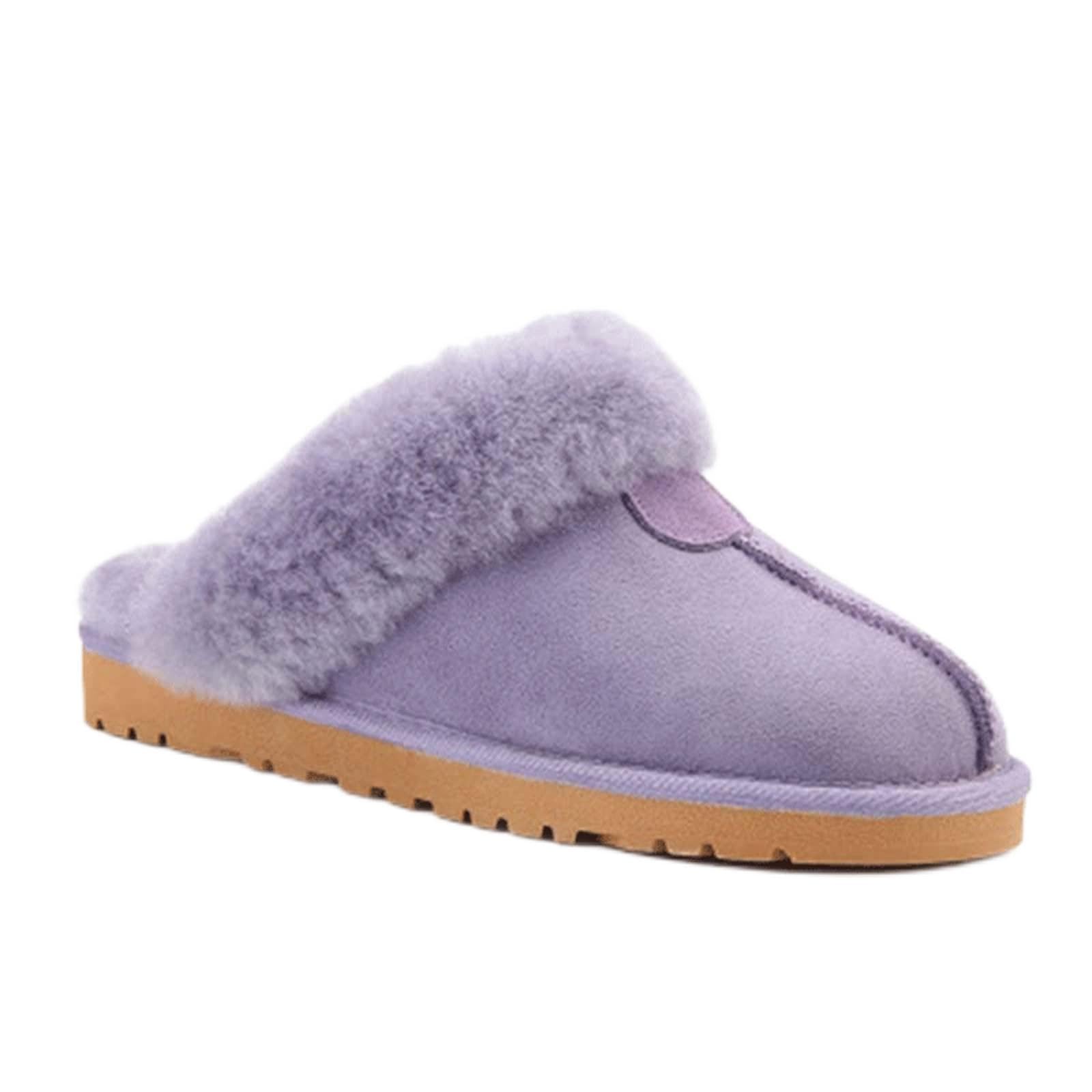 WALKFB Slippers For Women Slippers Women's Winter Warm Indoor Women's Fur Slippers Top Soft Wool Women's Home Shoes. (Color : Hortel�, Size : 38)