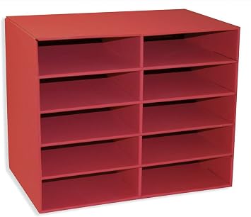 Shelf Organizer 10 Shelf CLASSROOM KEEPERS RED