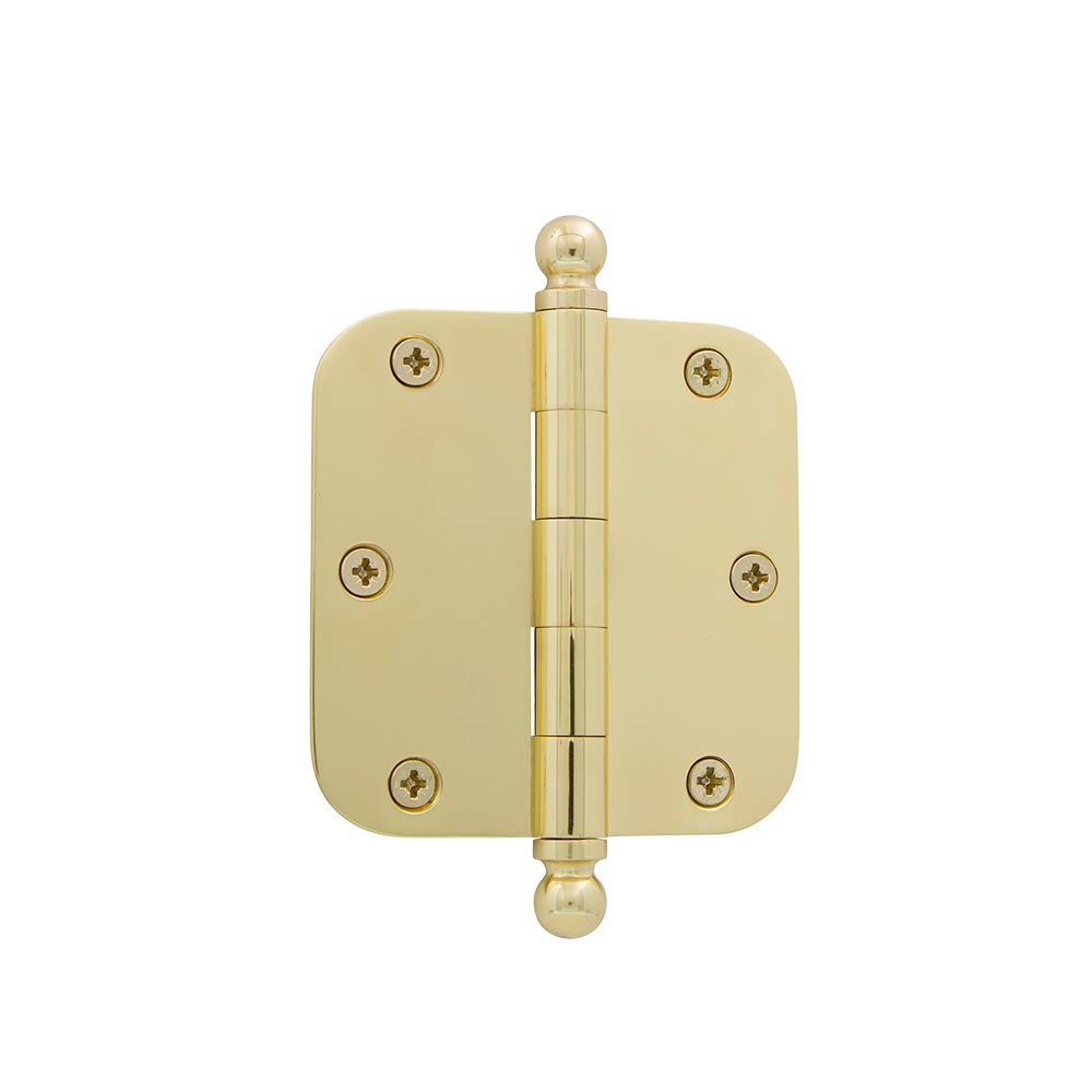 Nostalgic Warehouse Ball-Tip Residential Door Hinge with Radius Corner, 3.5 Inch ( Pack of 1)
