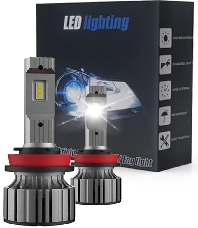 H11/H8/H9 LED Headlight Bulbs 6000K Cool White 24000 Lumens Extremely
