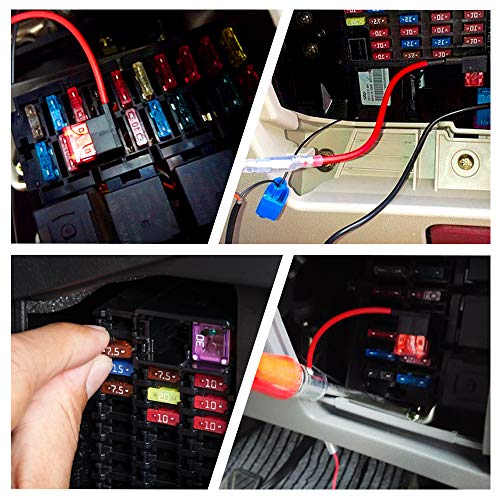 Electop 3 Types Add-A-Circuit Fuse Tap Fuse Adapter Kit Mini Apm Atm/Standard Ato Atc Apr Ats/Low Profile Mini Blade Fuse Holder 12V 24V With 18 Blade Fuses For Cars Trucks Boats Marine #TOP6
