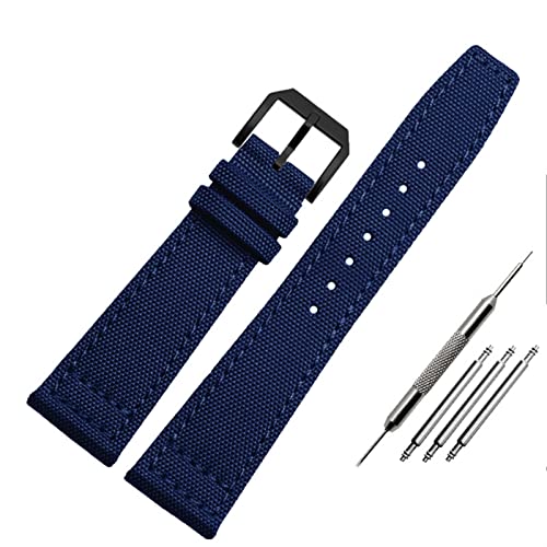 [LOYUBNC] IWC Portuguese Pilot Series 20mm 21mm 22mm 22mm Wristwatches Band Canvas Bracelet Black Blue Green Watch StrapVyslzNy