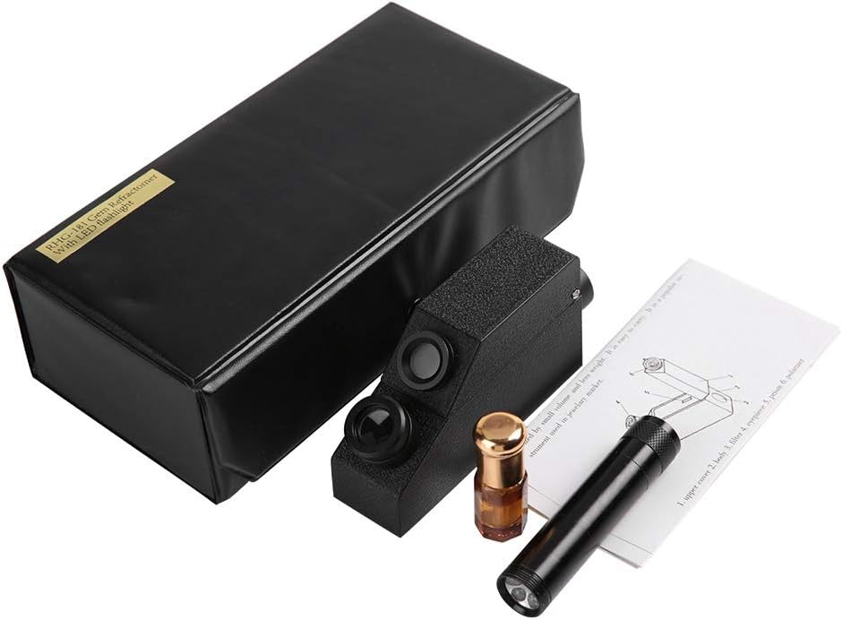 – Gem Refractometer,Jewellery RHG181 1.30-1.81 Professional Gemstone ldentification Gem Refractometer for Gemologists' Travel/Portable Lab Suitcase.