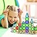 PicassoTiles 40pc Nano Mini Magnetic Tile Construction Building Blocks Travel Toy Set with Storage Case STEM Educational Fun Learning Magnet Tiles Stacking Toys for Toddlers Girls Boys Ages 3+ PN01
