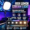 Live Video Streaming Kit (Deluxe)-for Video Call, Gaming, Podcast, YouTube, Content Creation- Includes 2k 60 FPS Webcam, Professional Cardioid Microphone, and LED Flat Light for Android/MAC/Windows #4