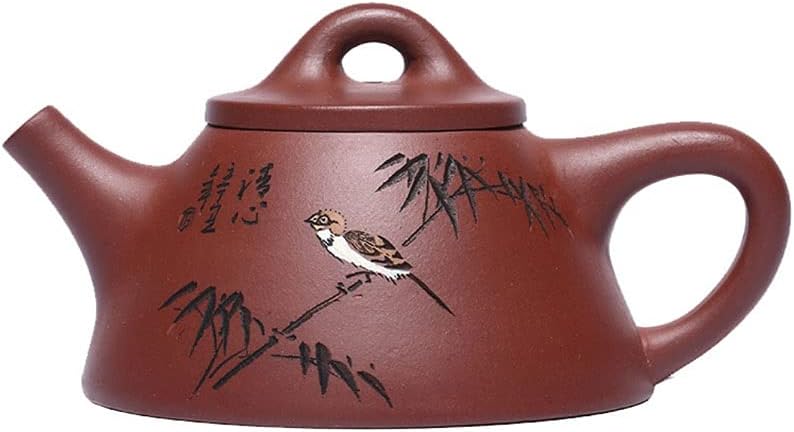 Teapot Zisha Teapot Traditional Yixing Purple Clay Teapot Qing Cement Teapot Handmade Painted Teapot Kung Fu Tea Set Household Tea Kettle Pottery Teapot