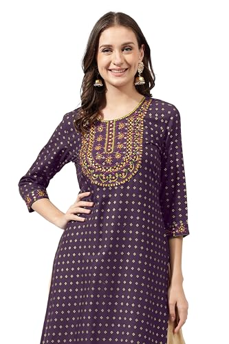 Image of MIRCHI FASHION Women's Straight Fit Paisley Printed And Embellished Kurta Set with Dupatta and Trouser