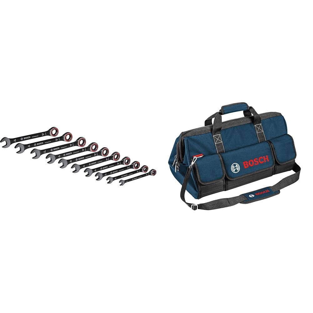 Évitez le ripage avec les clés mixtes Bosch Professional 10 pièces en sacoche rigide L