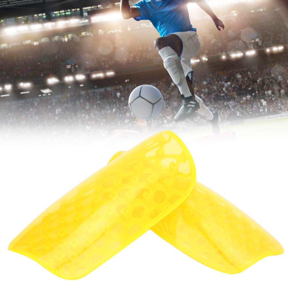 Xolsurg Soccer Sport SHIN Guard Protector Breathable Football Brace Pads for Adults Teenager Training (Yellow)