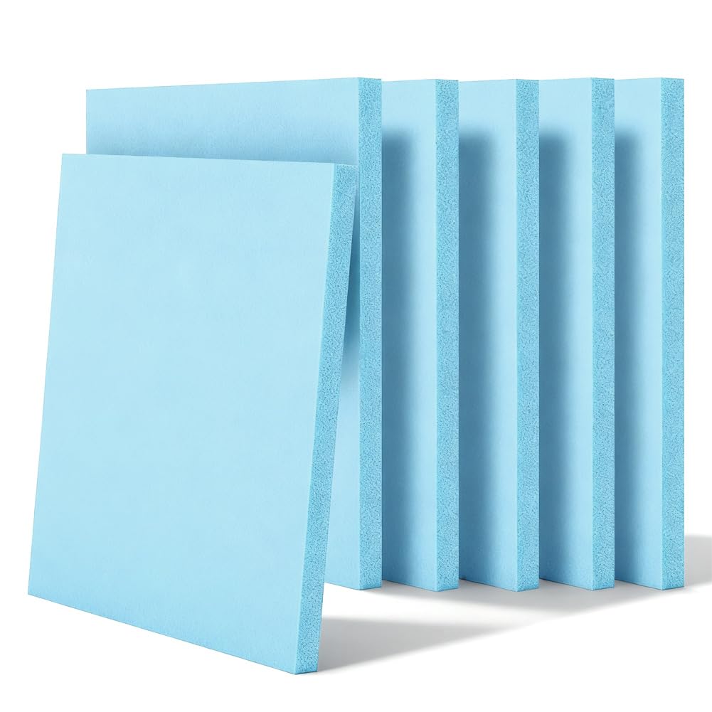 Yuragim 6 placas de espuma rígida, para manualidades, modelo de espuma dura, placas de poliestireno para manualidades, hechas a mano, para modelado paisajístico (40 x 30 x 2 cm)