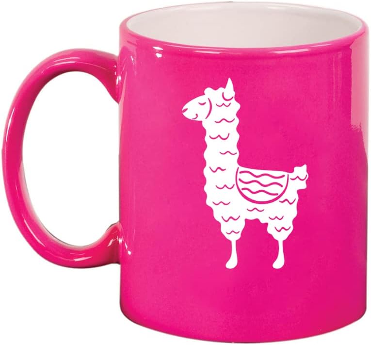 Cute Llama Ceramic Coffee Mug Tea Cup Gift for Her, Women, Wife, Mom, Sister, Girlfriend, Friend, Boss, Coworker, Daughter, Birthday, Wedding,