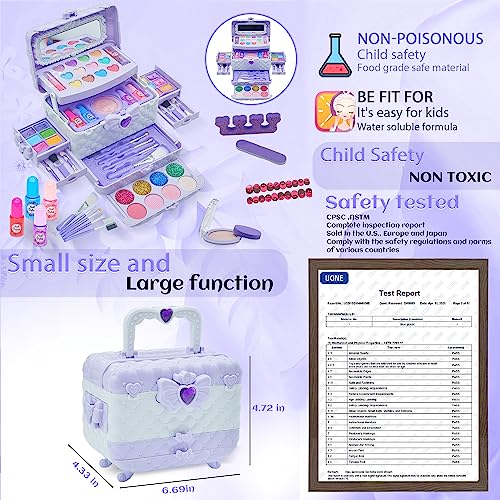 Mrabbitoo MM08 Kids Makeup Kit For Girl - 57Pcs Kids Toys Make Up Set,Non Toxic & Washable Little Girls Toddler Toy,Princess Toys Play Makeup For Children Age 4-12 Years Old,Teen Christmas & Birthday Gifts thumb #5